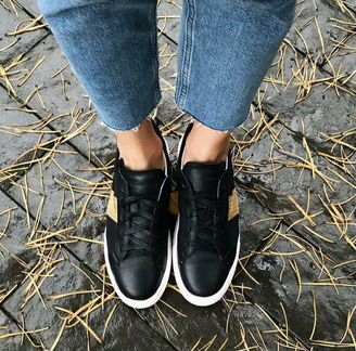 Кожаные кеды на утолщеной подошве 36 и 37