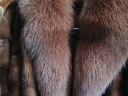 Куртка норковая, поперечка, манжеты и воротник - п