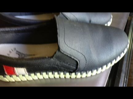 Слипоны кожаные