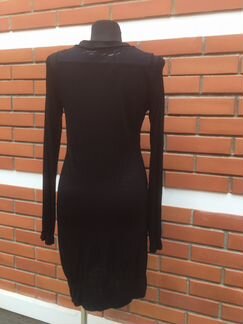 Оригинальное черное платье с пуговками Desigual