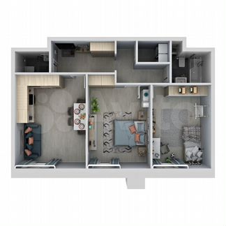 3-к квартира, 77.1 м², 21/21 эт.