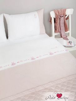 Постельное белье Sweet Life Цвет: Белый, Жемчужно-Розовый (1,5 спал.)