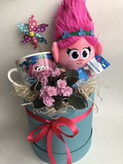 Тролль Розочка набор подарочный