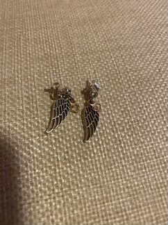 Серьги Pandora крылья