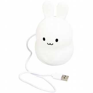 Ночная лампа Bondibon Зайка, силикон, 8 цветов, USB зарядка (вв4918)
