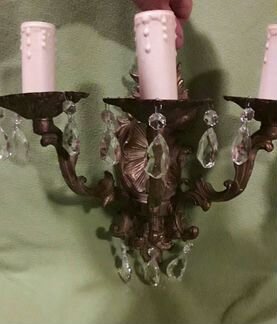 Люстра и бра бронза