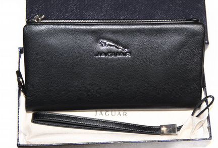 Мужской кожаный клатч -Jaguar- два отделения new