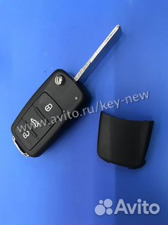 Ключ VW Polo Выкидной три кнопки с логотипом
