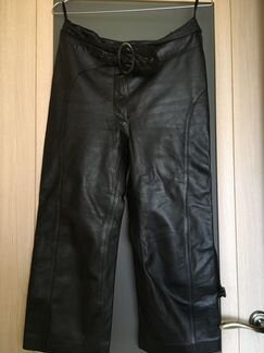 Брюки,натуральная лайковая кожа,чёрные,42-44 разме