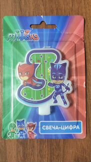 Свеча-цифра 3 Кэтбой и Алетт