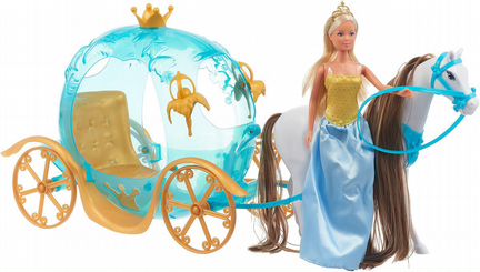 Карета с лошадью Steffi с куклой Штеффи, 29 см, 67 см (5733974)