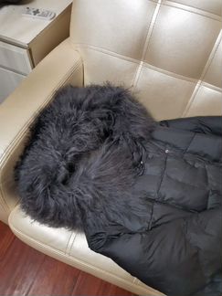 Пуховик Пальто с мехом ламы Новый