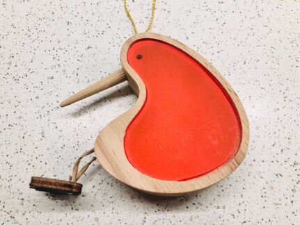 Деревянный ночник Киви, новый детский