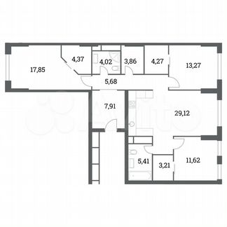 3-к квартира, 110.3 м², 4/41 эт.