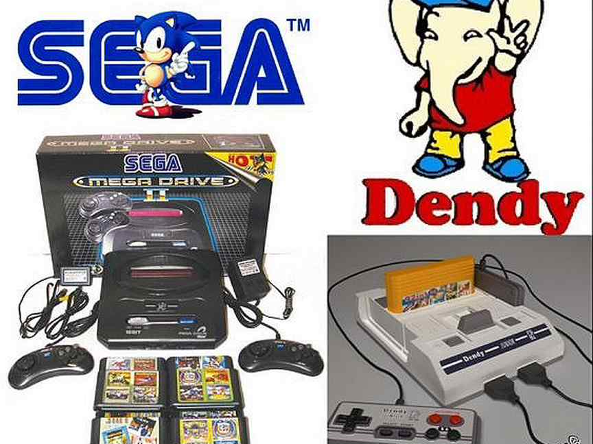 Sega Mega Drive 2 сега мега драйв 2 Dendy Junior.